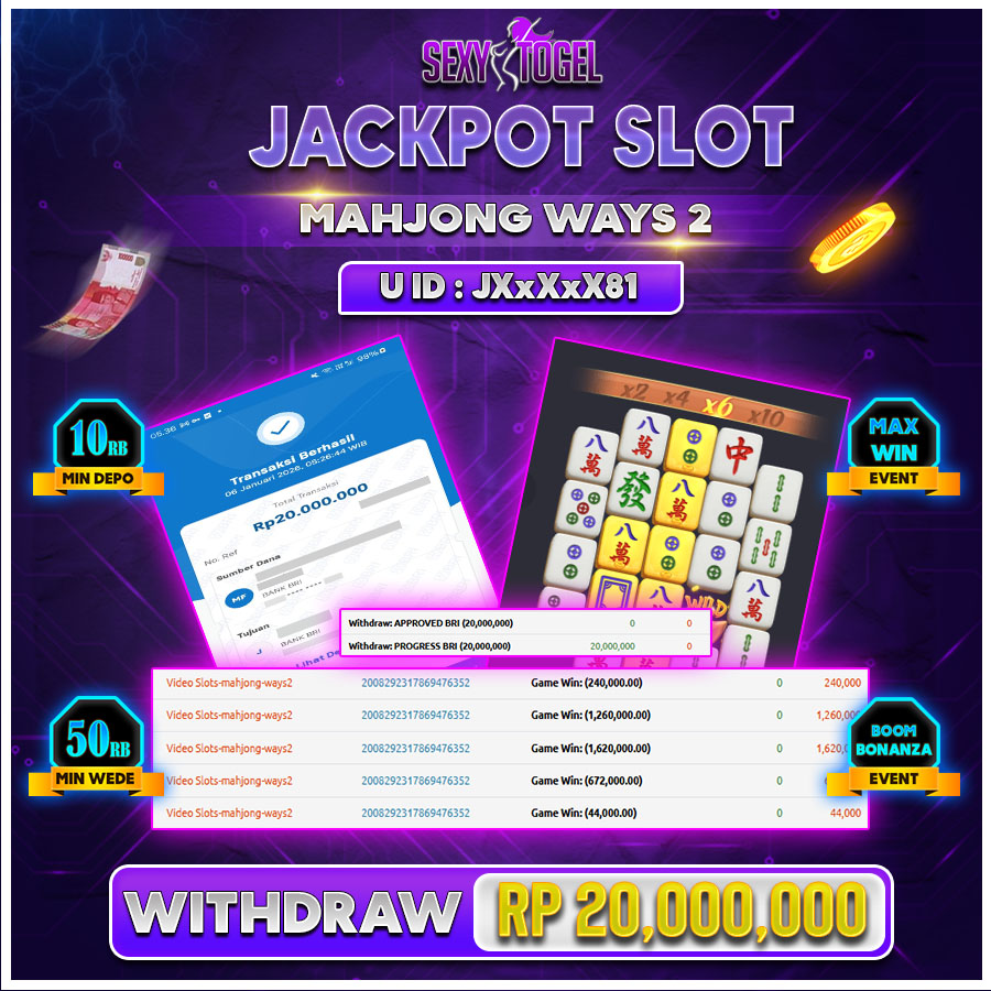 SEXYTOGEL JACKPOT SLOT ( MAHJONG WAYS 2 Rp.20.000.000.,-LUNAS